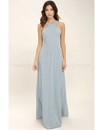 Air Of Romance Light Blue Maxi Dress
